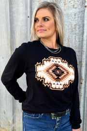 Navajo Rug Long Sleeve Top