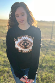 Navajo Rug Long Sleeve Top