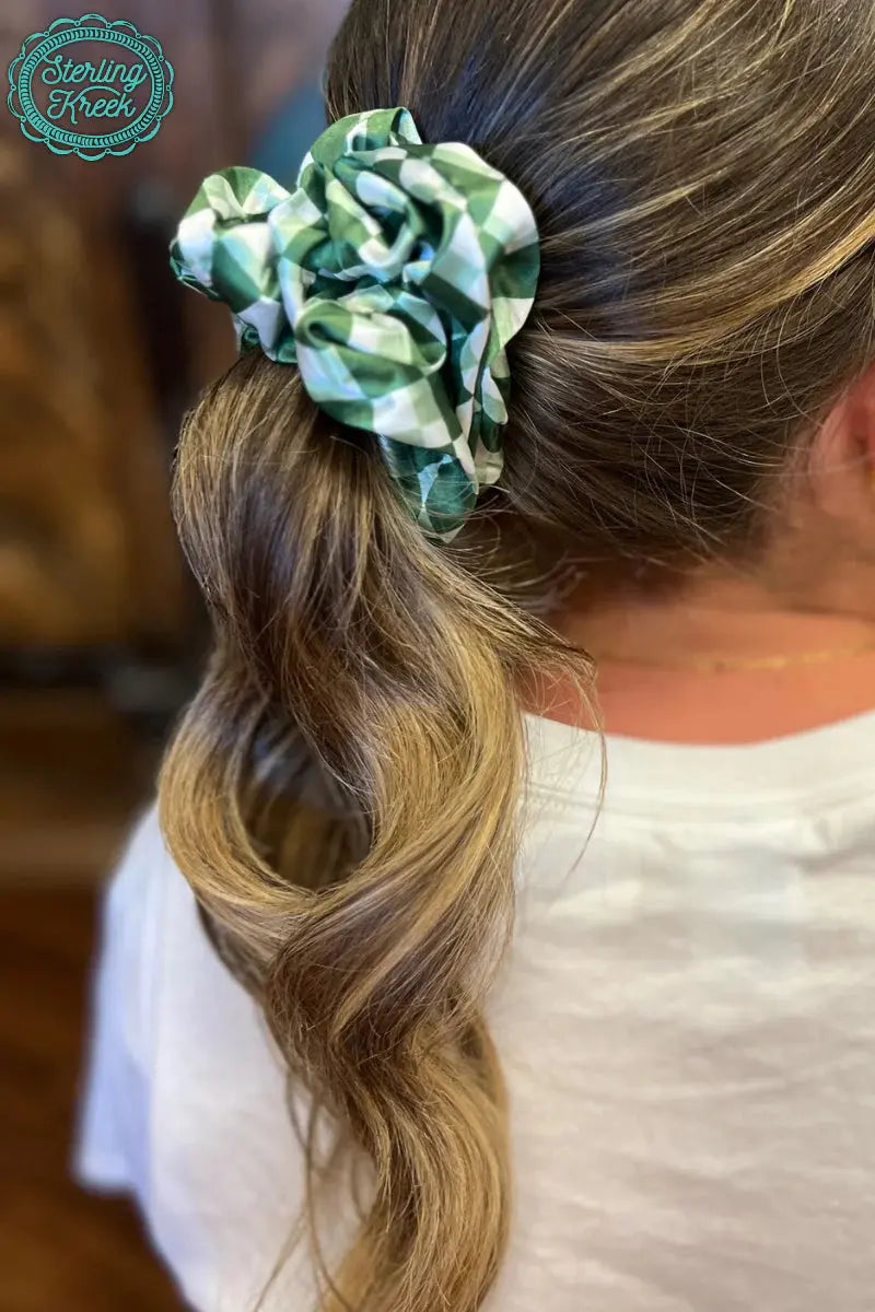 Pep Rally Scrunchie Green Classy Southern Bling