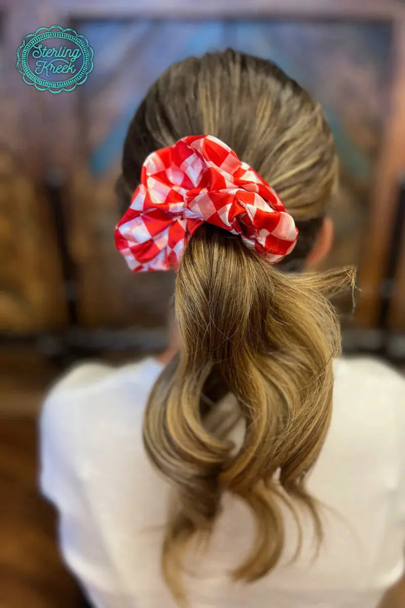 Pep Rally Scrunchie Red Classy Southern Bling