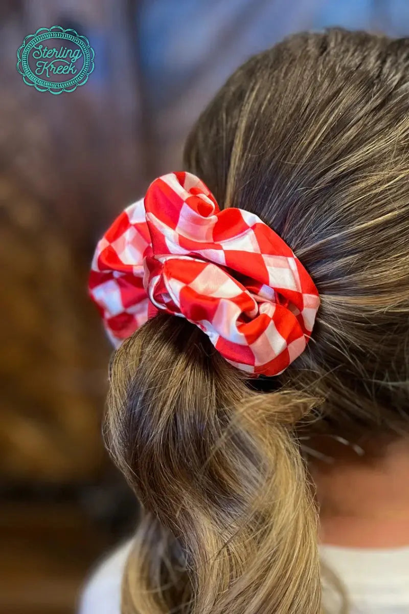 Pep Rally Scrunchie Red Classy Southern Bling