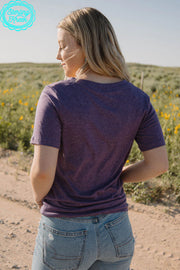 Simple Sterling Heathered Purple Top