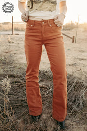 Walking West Denim Rust Long