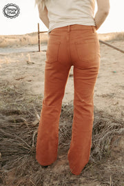 Walking West Denim Rust Long