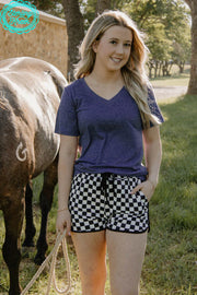 Simple Sterling Heathered Purple Top