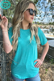 Simple Sterling Weathered Turquoise Top