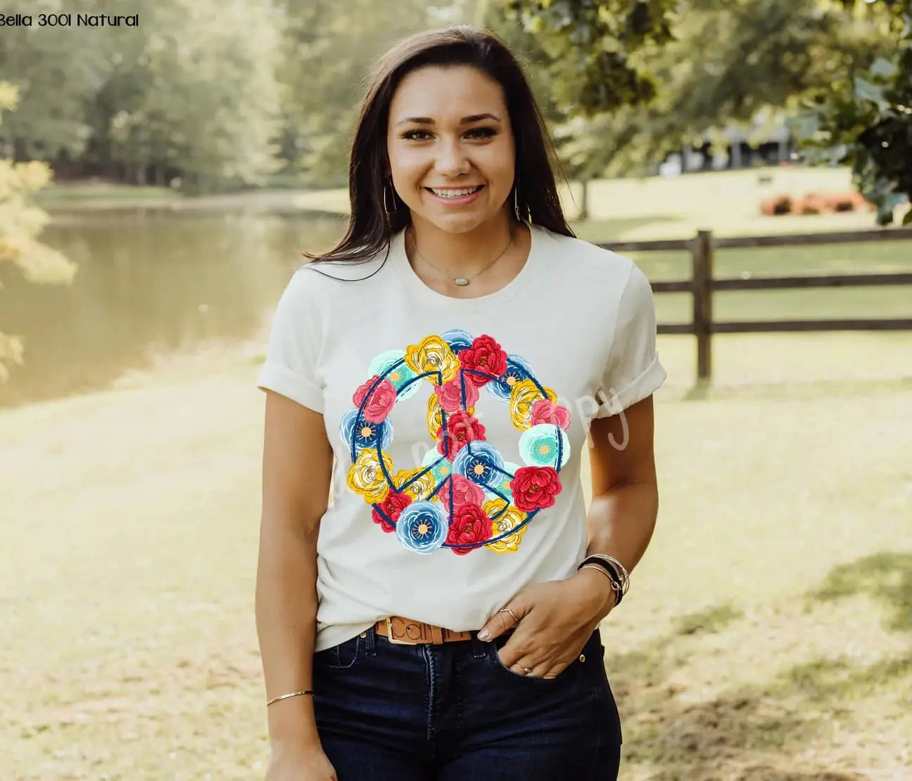 Floral Peace Tee Classy Southern Bling