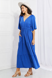 Culture Code Full Size My Muse Flare Sleeve Tiered Maxi Dress