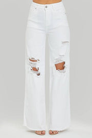 Risen High Rise Distressed Wide Leg Dad Jeans