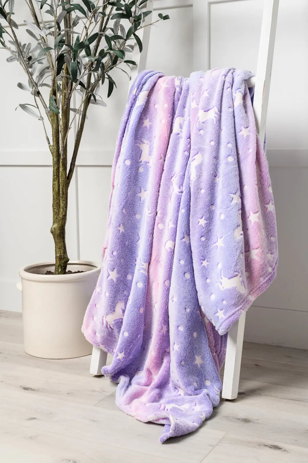 Glow in the Dark Blanket in Unicorn Rainbow Ave Shops