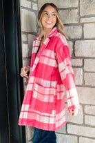 Passion in Plaid Coat in Pink Ave Shops