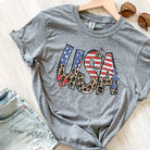 USA Leopard Stars and Stripes Tee Classy Southern Bling