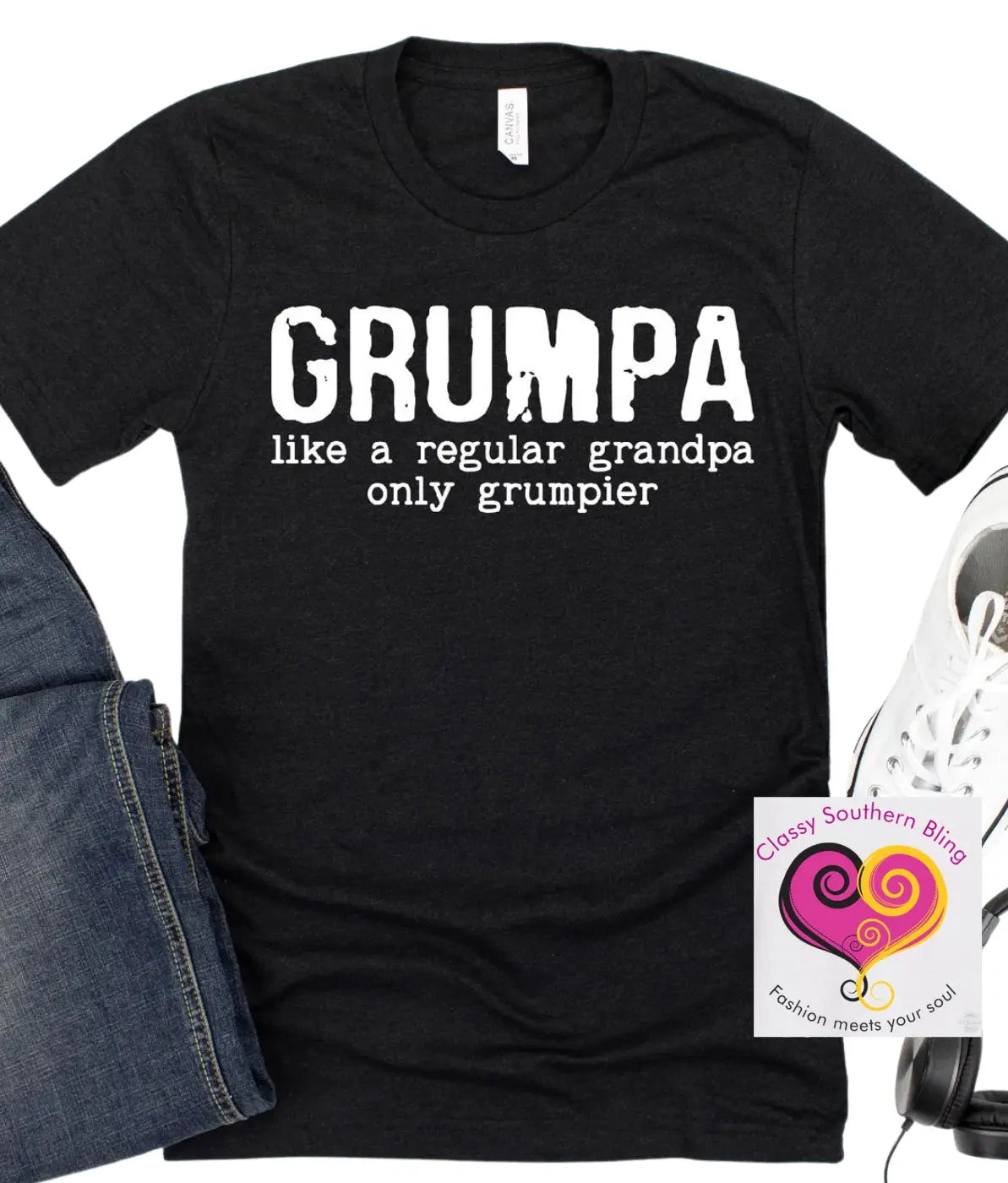 Grumpa Short sleeve Tee Classy Southern Bling