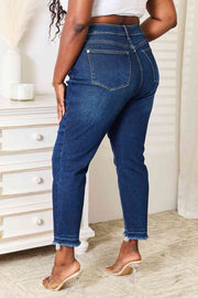 Judy Blue Full Size High Waist Released Hem Slit Jeans
