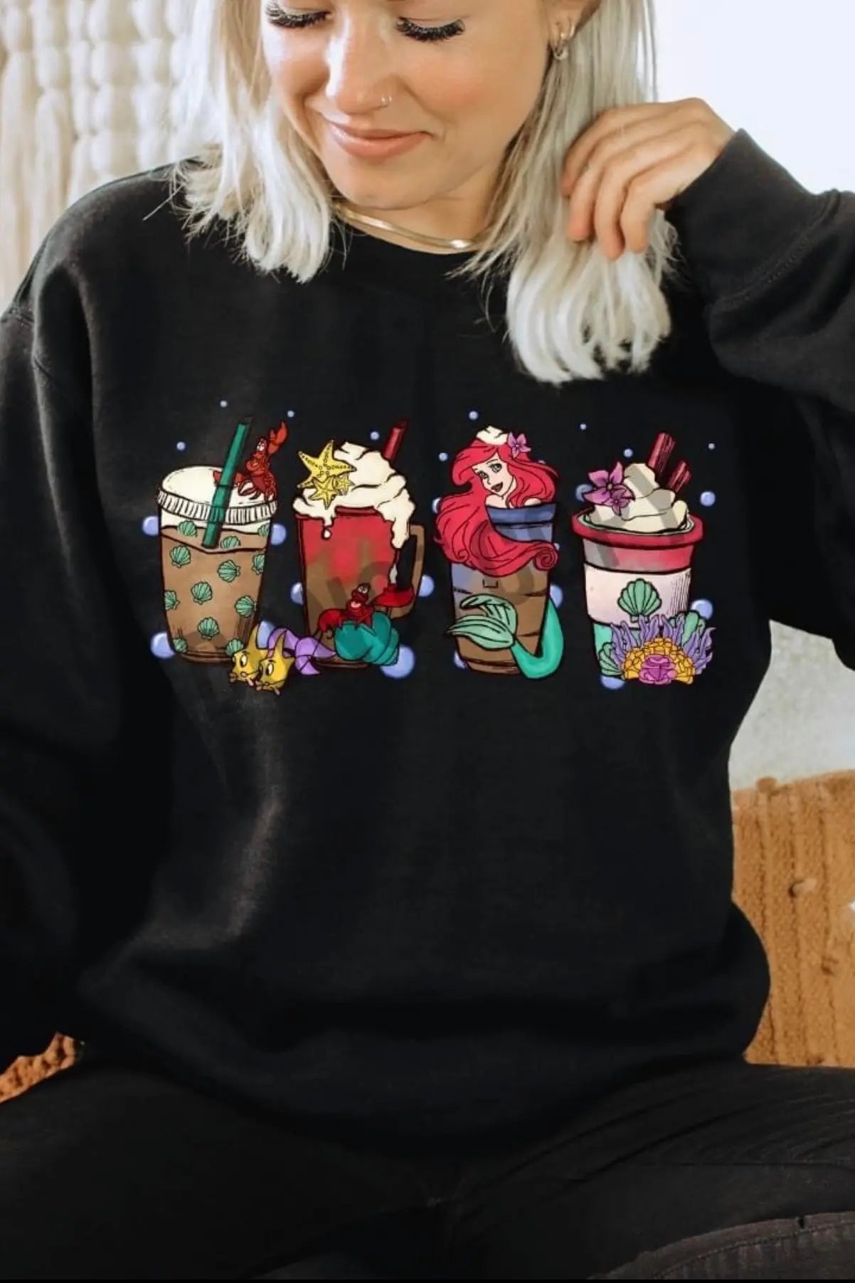 Mermaid Latte Sweatshirt or Tshirt Classy Southern Bling