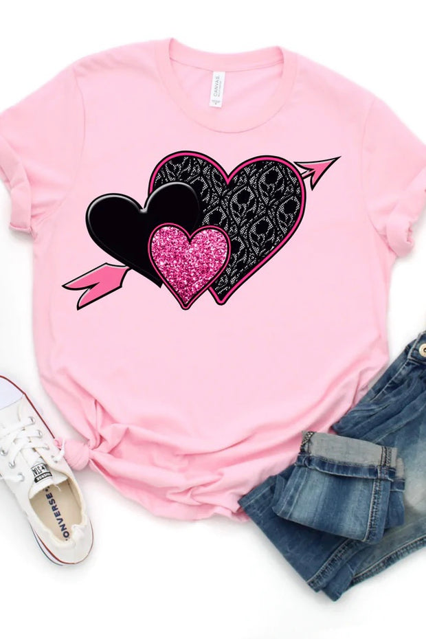 Lace Heart 💜 Tee (MULTIPLE COLORS)