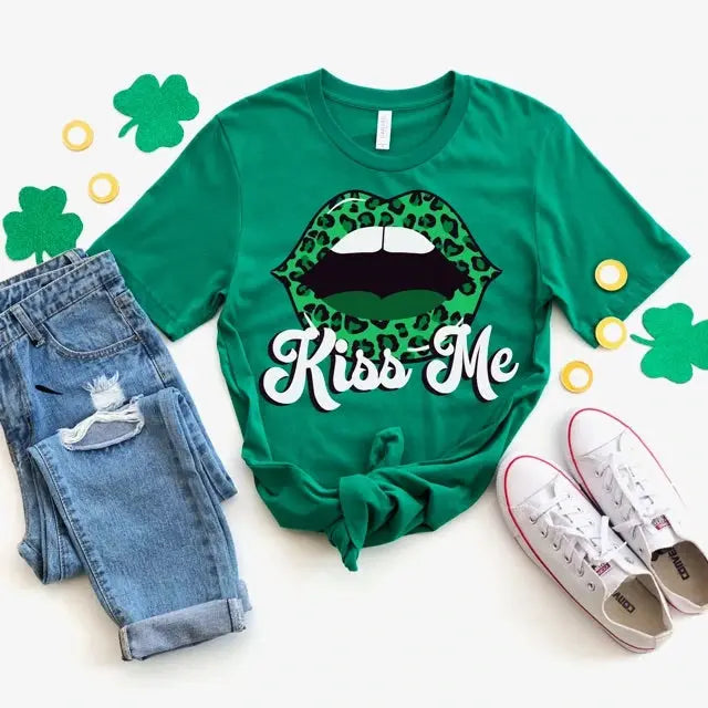 Kiss me leopard lips Top Classy Southern Bling