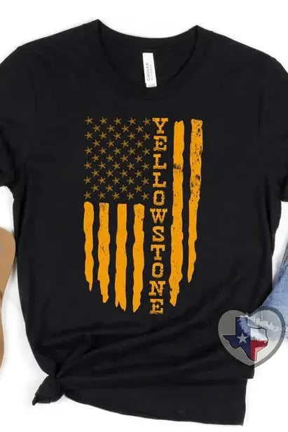 Yellow Flag Tee Classy Southern Bling