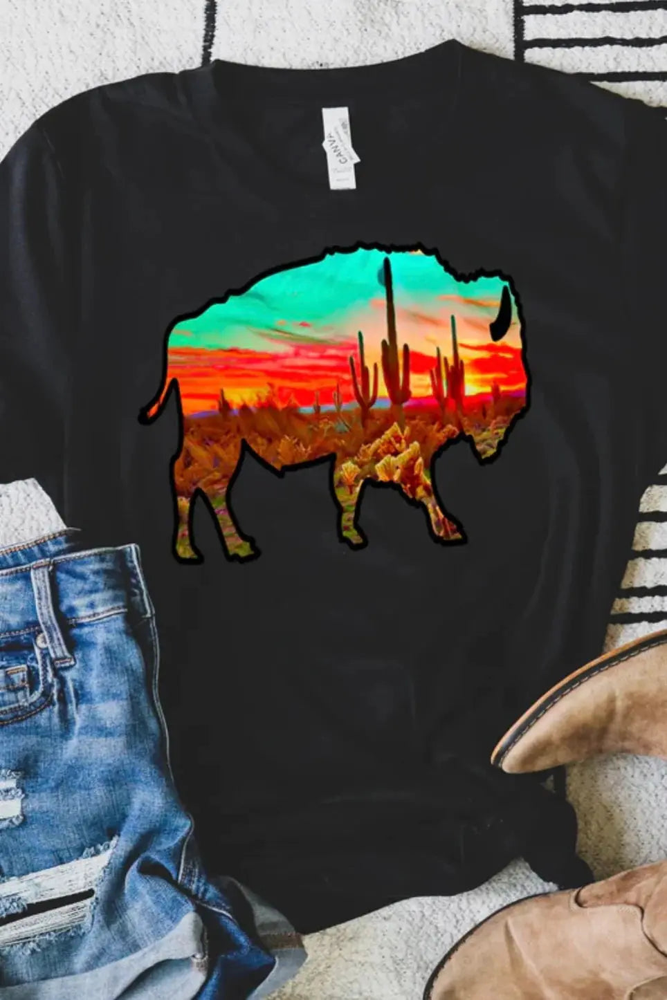 Desert Bison Tee Classy Southern Bling