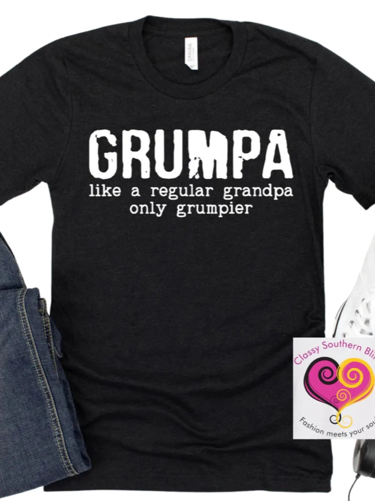Grumpa Short sleeve Tee Classy Southern Bling