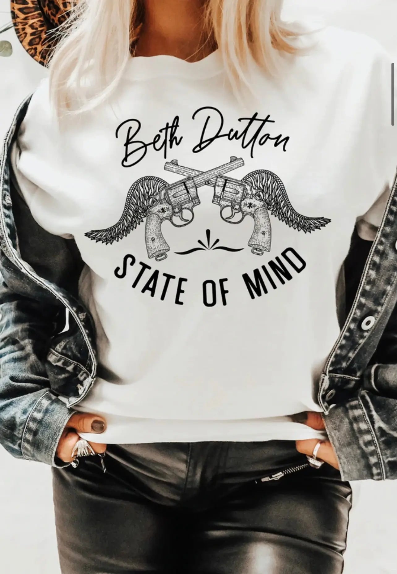 Dutton State of Mind White Classy Southern Bling