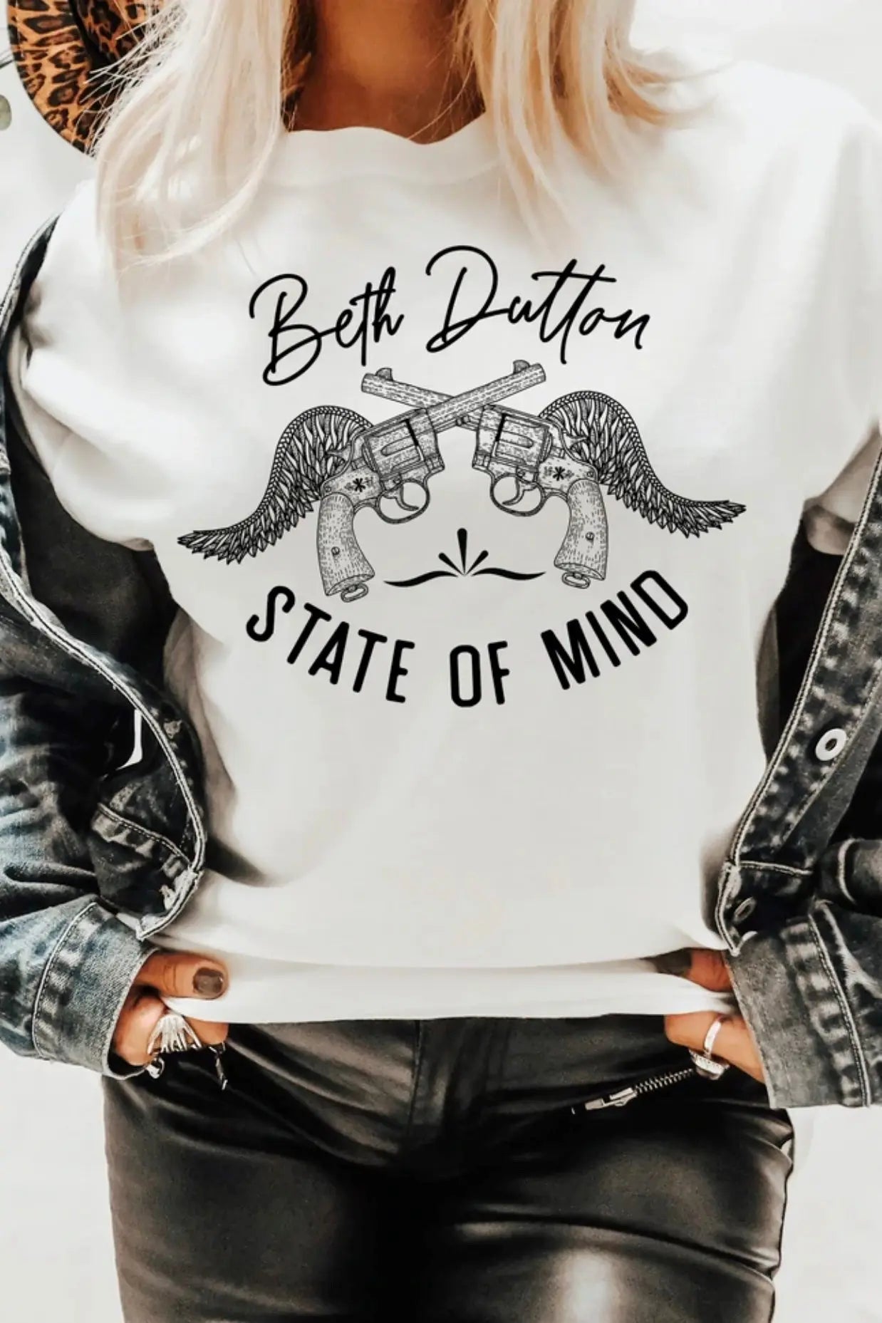 Dutton State of Mind White Classy Southern Bling
