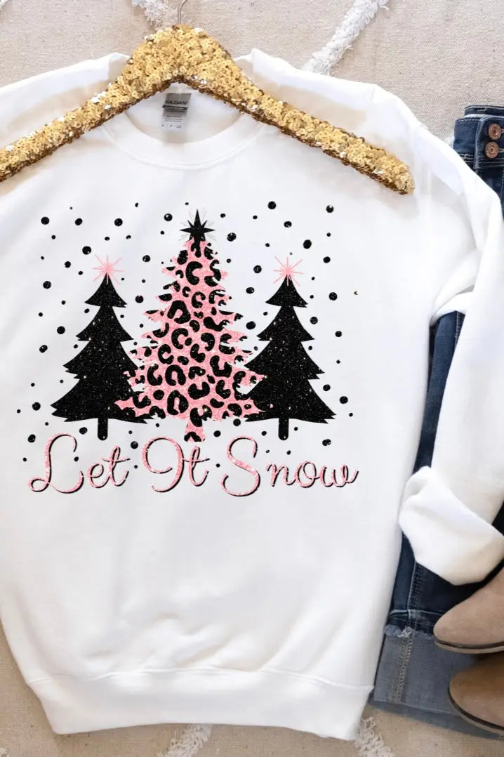 Let it Snow Sweatshirt Classy Southern Bling