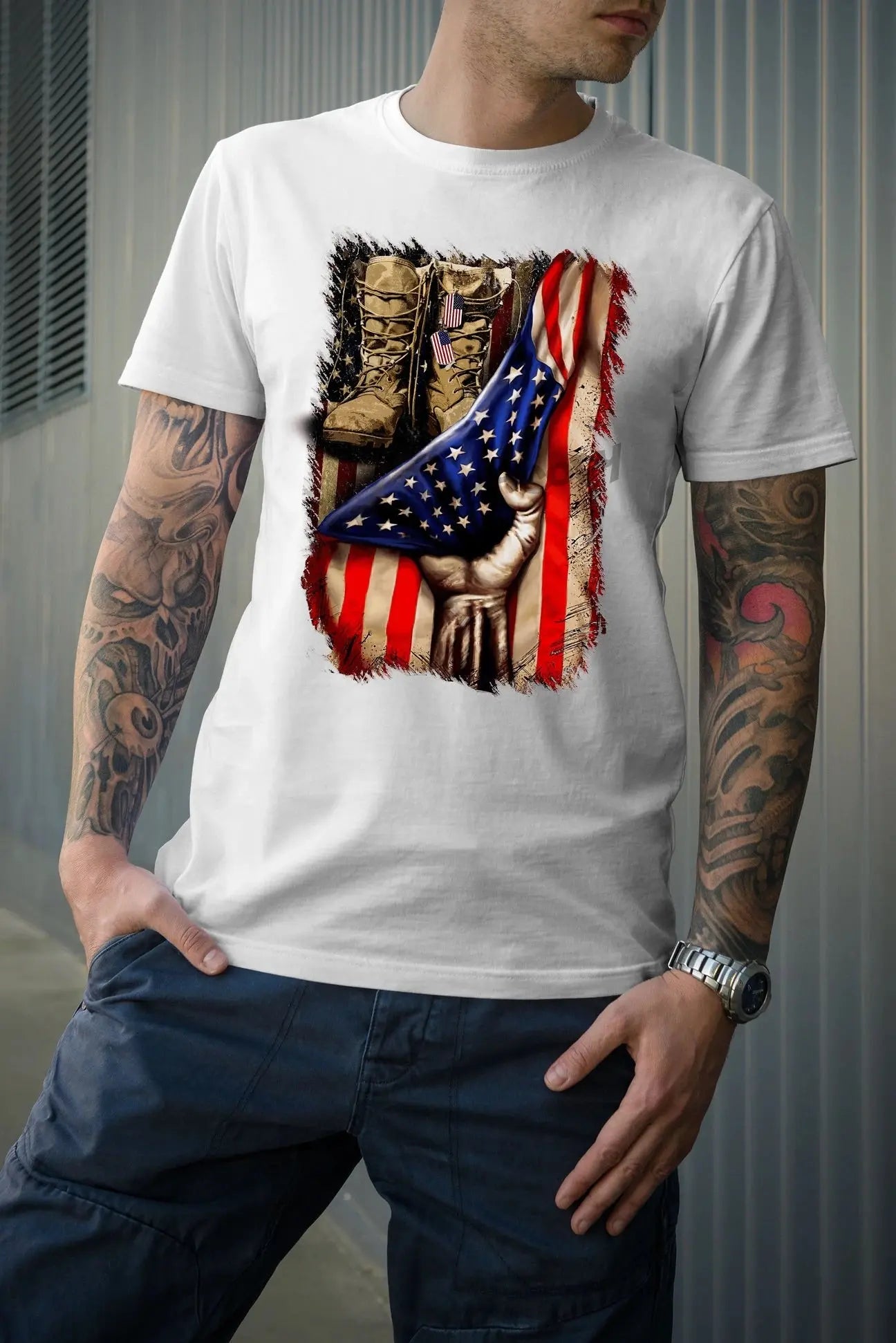 Patriotic Hand (UNISEX FIT) Classy Southern Bling